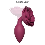 Plug anal rose Open Roses taille M Love to Love, plug anal flexible en silicone 11,5 x 7,5 x 3,4cm - ooh my god
