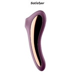 Double stimulateur Dual Kiss bordeaux Satisfyer, sextoy double fonction 100% étanche - ooh my god