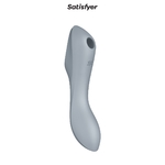 Double stimulateur triple fonction Curvy Trinity 3 gris Satisfyer, sextoy 2 en 1 ppur le double stimulation - ooh my god