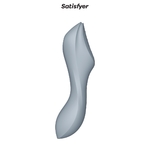 Vue de profil du Double stimulateur triple fonction Curvy Trinity 3 gris Satisfyer - ooh my god