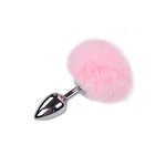 Plug-bijou-métal-pompon-rose-Fluffy-taille-M-alive-plug-decoratif-queue-lapin