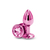 Plug bijou aluminium chromé rose S, ooh my god, plug