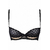 soutien-gorge noir à pois, tulle noir et beige, bonnets à armatures