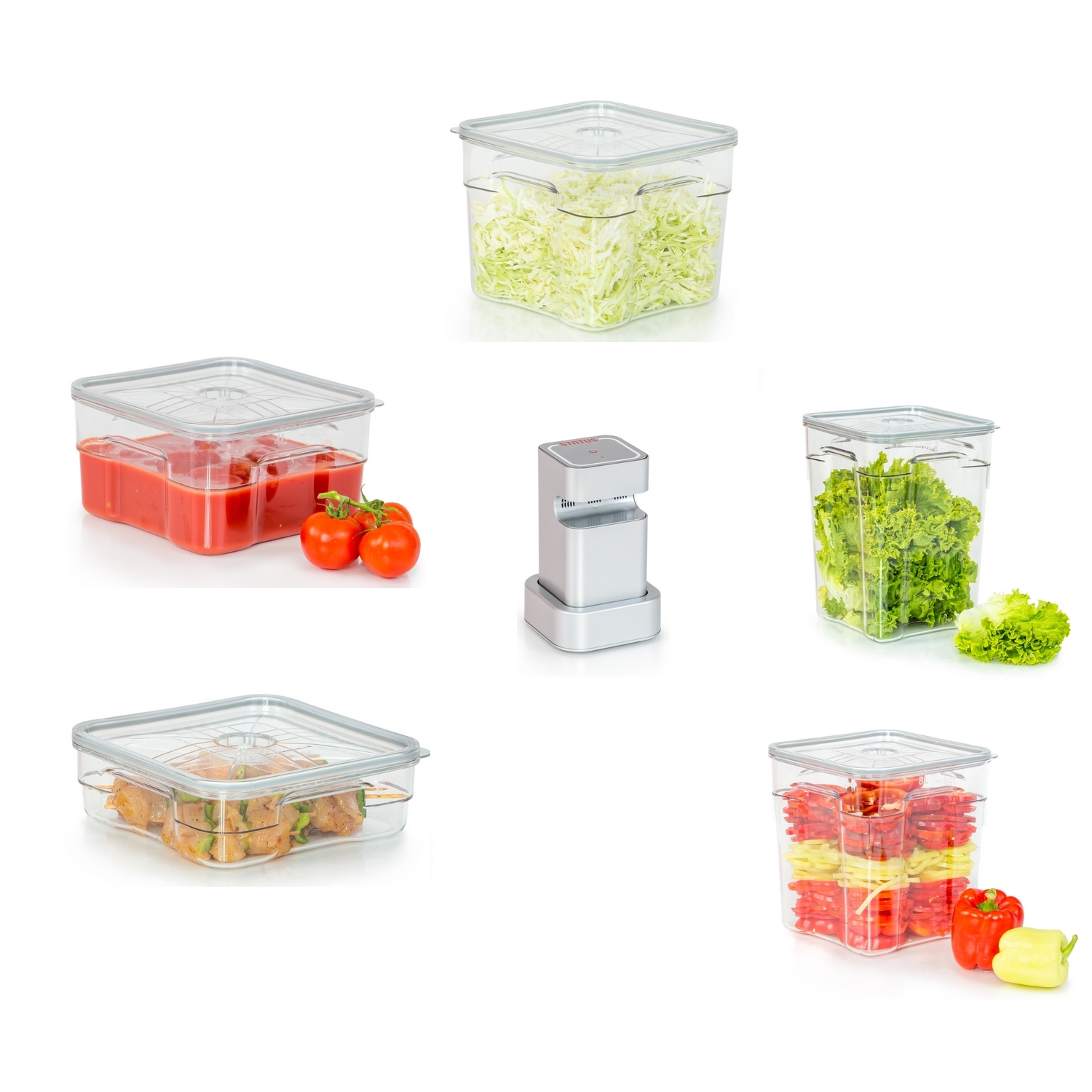 Lot de 5 Boites sous vide FoodSaver