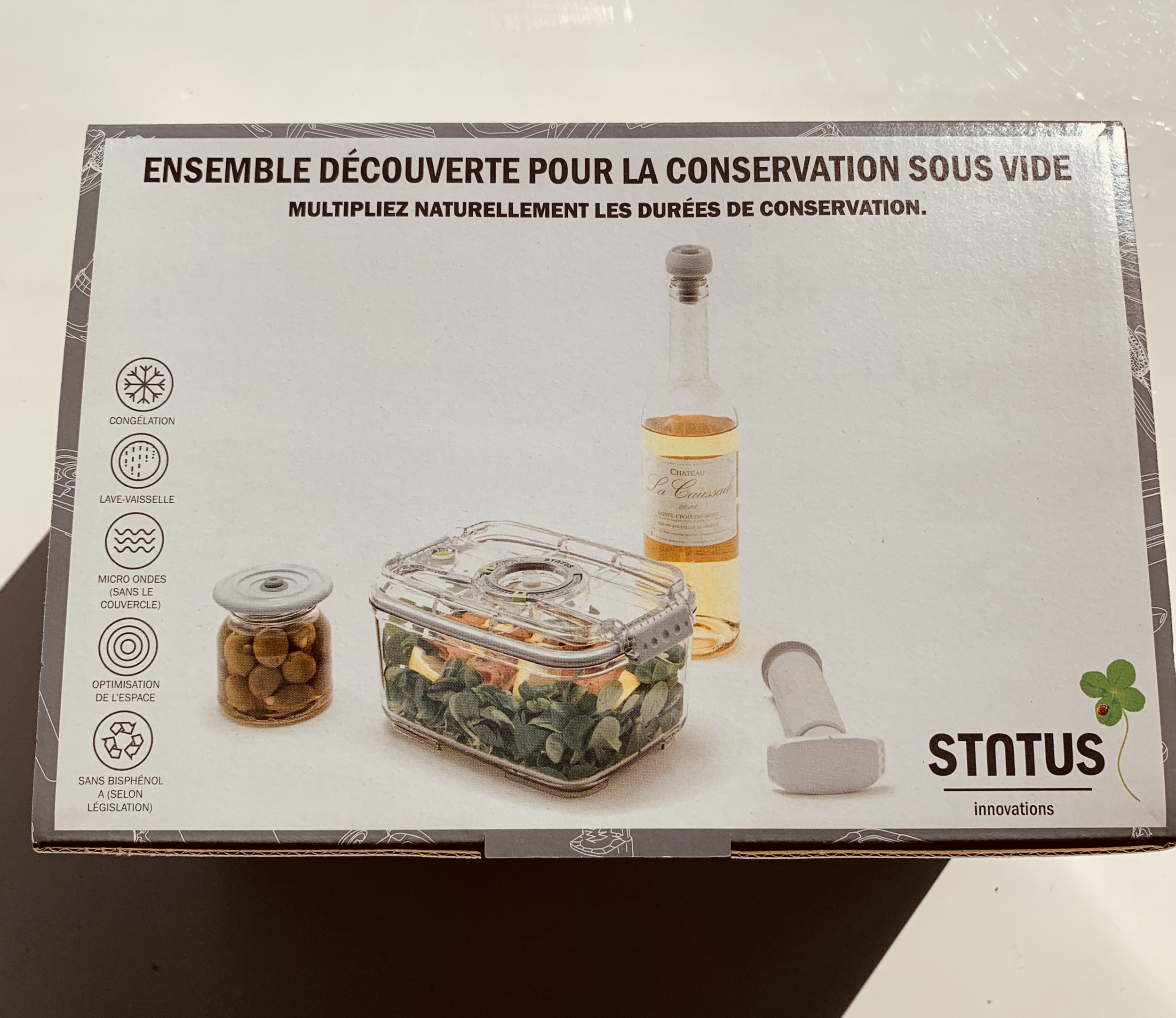 kit status découverte boite + pompe + couv uni + bouchon