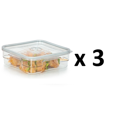 Lot de 3 boites sous vide Gamme Pro 2 litres