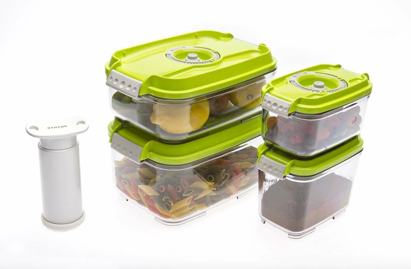 Lot de 4 boites sous vides rectangulaires (0.5 + 0.8 +1.4 +2 litres