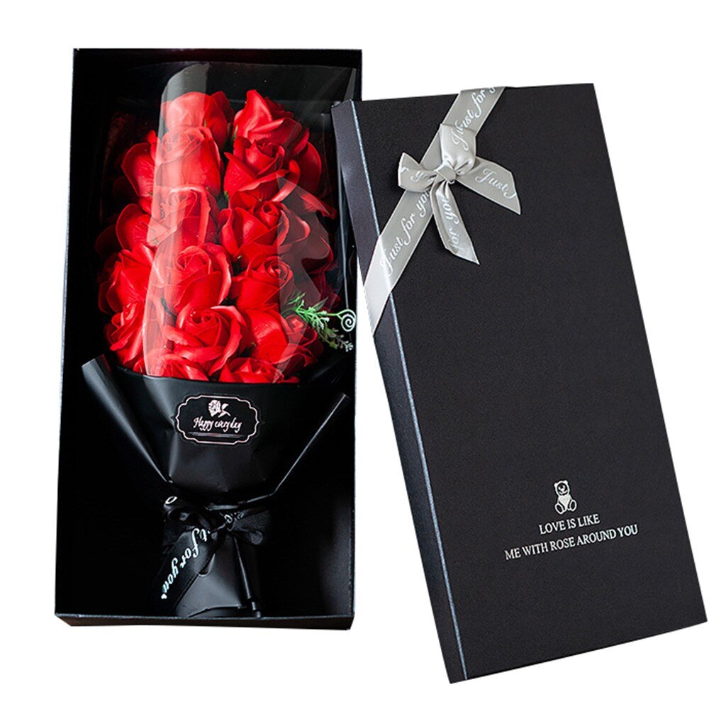 Bouquet Roses Éternelles avec boîte - Rose Dorée