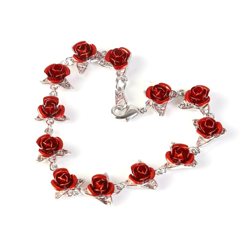 bracelet-12-fleur-rose-argent