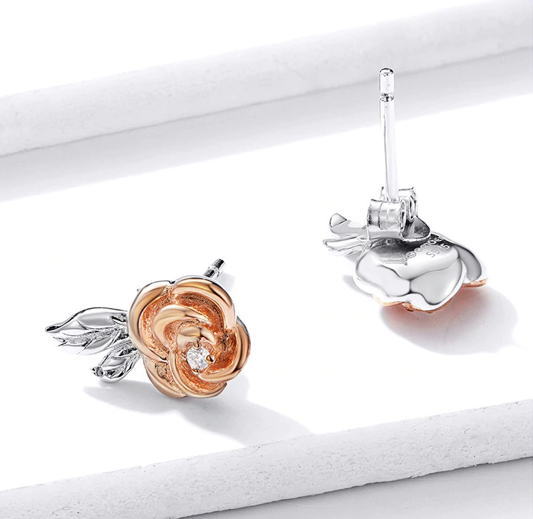 Boucles_d_oreilles_fleur_rose_argent_diamant