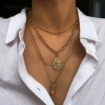 Collier_Rose_Fleur_Médaille_Multirang_Or