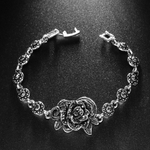 Bracelet_fleur_noire_argent