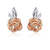 Boucles_d_oreilles_fleur_rose_argent_feuille