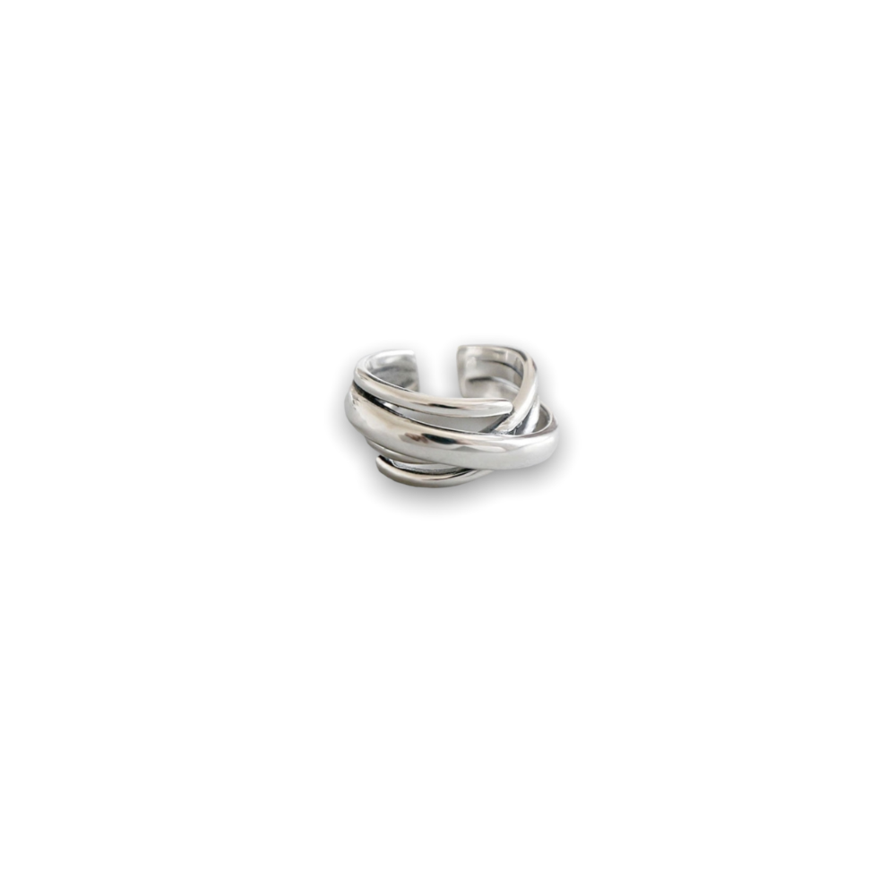 Bague Anneaux Entrelacés exposée Joy