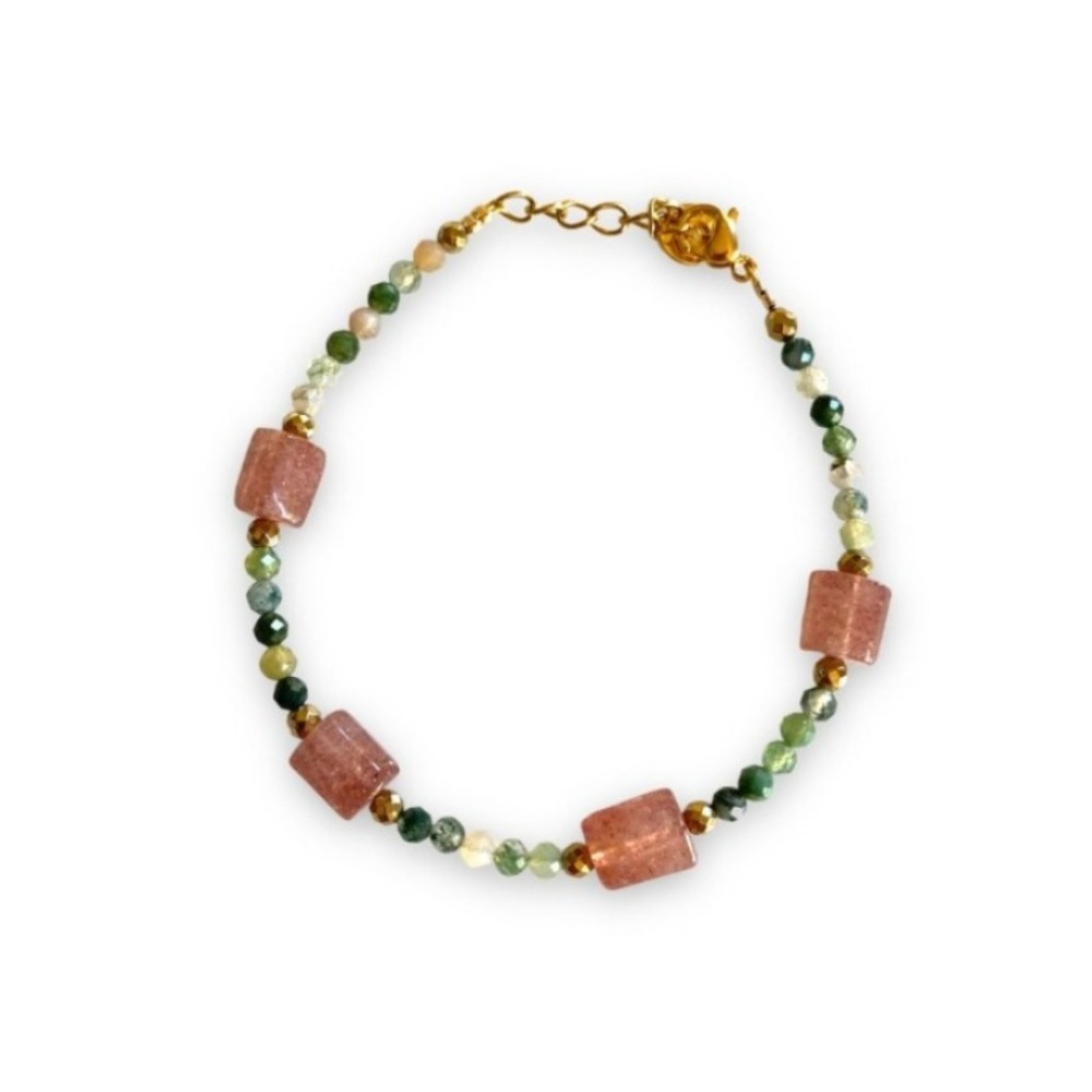 Bracelet Pierres Semi Précieuses Prune