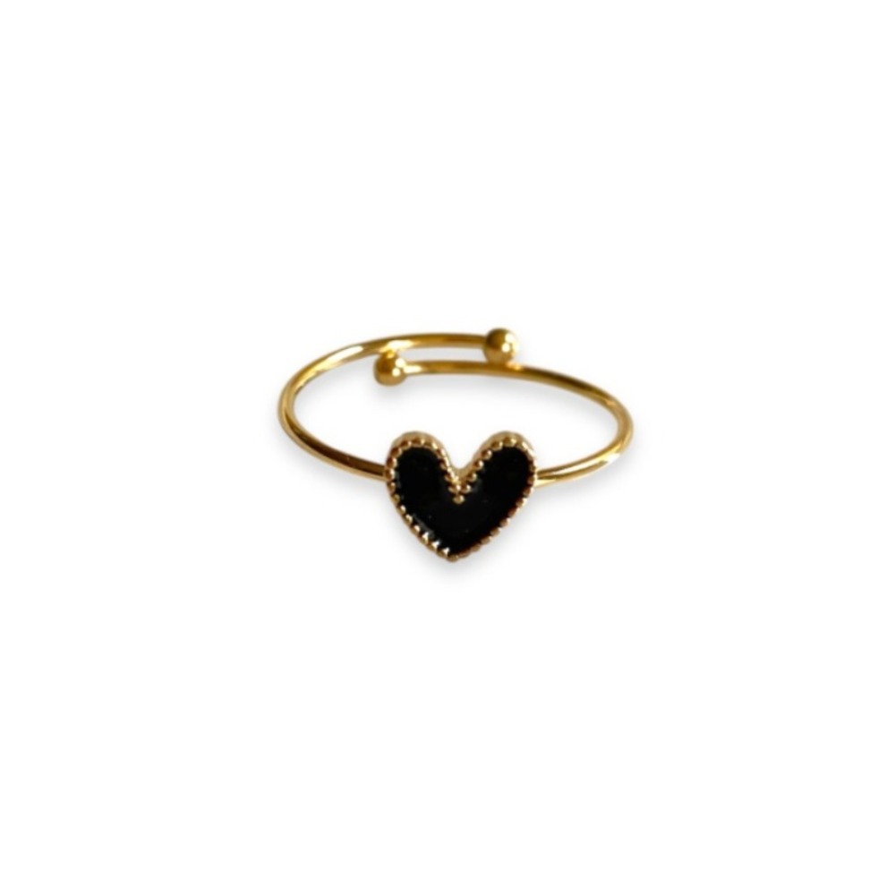 Bague coeur infini avec pierre de naissance en plaqué or rose