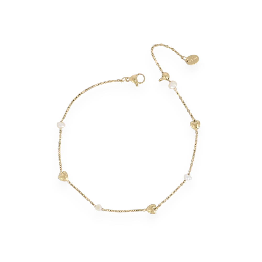 chaine de cheville trèfle acier inoxydable strass femme 0221099