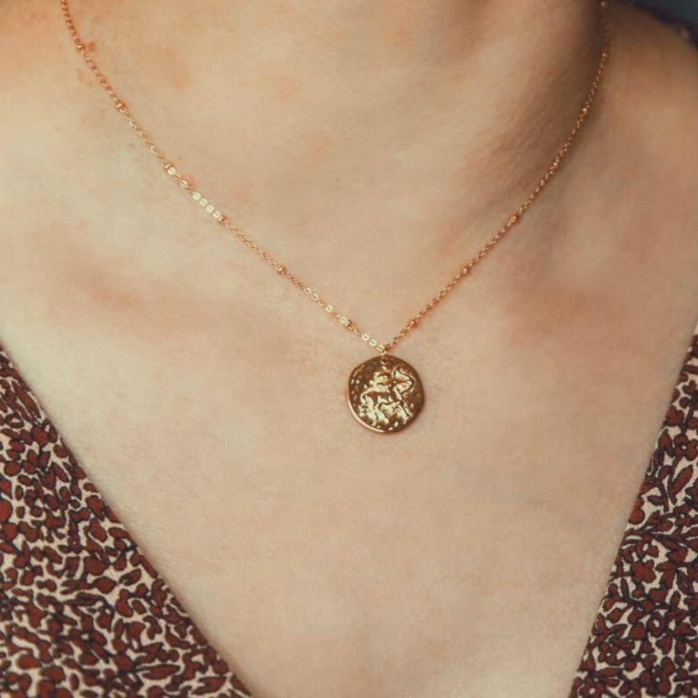 Médaille Sagittaire Plaqué Or – Signe Du Zodiaque, état Neuf, Pour Bijouterie