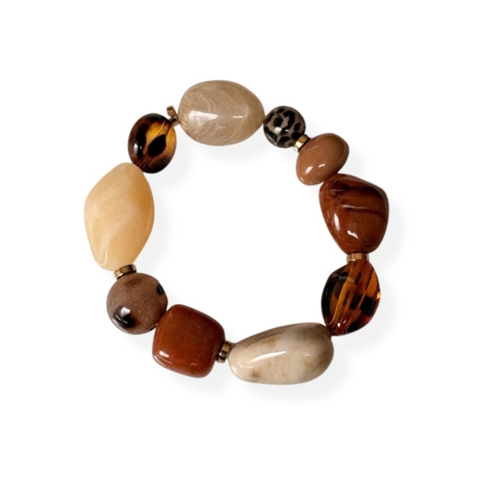 bracelet perles multicolores agnes boheme vue fond blanc