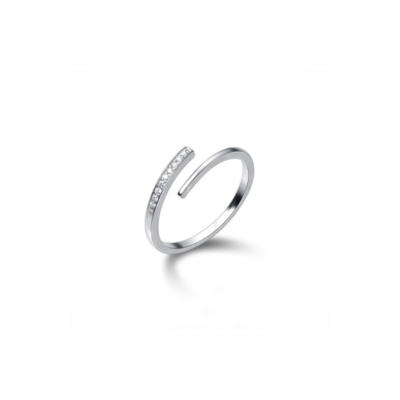 Bague argent femme Céleste vue de côté