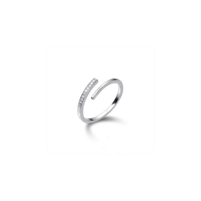 Bague argent femme Céleste vue de côté