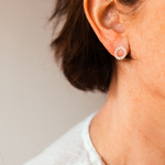 Boucles doreilles Femme en Argent portées Luana