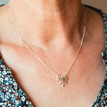 Collier Pampilles Argent porté Vanille