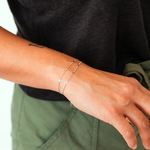 Bracelet Multirang Argent porté Celia