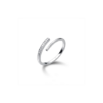 Bague argent femme Céleste vue de côté