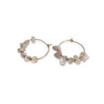 Boucle d'Oreille Quartz Rose exposée Léa