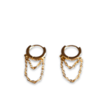 Boucles d'Oreilles Chainette plaquées or exposées Gabrielle