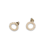 boucles d oreilles femme en argent en forme de petit cercle creux style maillons chaine exposees luana