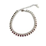 bracelet pampilles argent modele petites pampilles rondes sur chaine expose fond blanc bridget