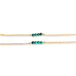 bracelet malachite avec son bracelet dore et ses quatre pierres aux tons verts expose fond blanc lisa