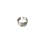 bague fantaisie pour femme en acier inoxydable ajustable mise en valeur fond blanc gaia