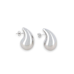 boucles d oreilles façon gouttes d eau pendantes en acier inoxydable exposees fond blanc amaya