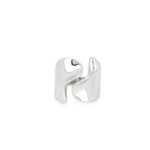 bague forme organique femme acier inoxydable design organique Aveline sur fond blanc