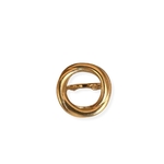bague ronde epaisse torsadee marjolaine doree avec anneau reglable vue fond blanc