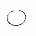 bracelet jonc torsadé anne acier inoxydable ajustable