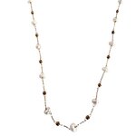 collier perle de nacre Ève doré avec petites perles naturelles sur chaine fine