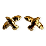 boucles d oreilles oiseau Oriane dorées en acier inoxydable