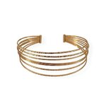 bracelet semainier doré Aliénor en acier inoxydable a 7 anneaux