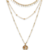 Collier Multirang doré exposé Salomé