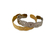 deux bracelets manchette couleur argent et or presentes sur fond blanc ornella