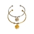 bracelets trefle deux modeles dore argente acier inoxydable mis en valeur fond blanc esther