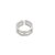 bague minimaliste et graphique ajustable en argent exposee sur fond blanc elena