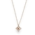 Collier trefle avec pierre nacre blanche sertie acier inoxydable dore expose fond blanc nina