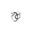 bague acier inoxydable femme ajustable et originale avec formes creuses et exposee sur fond blanc charline