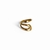 bague large femme moderne creuse et doree exposee sur fond blanc pamela