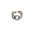 bague entrelacee fabriquee en argent a ajuster et mise en valeur sur fond blanc noelie